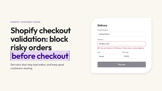 Shopify Checkout Validation