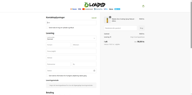 LoadedShop (Denmark) Screen