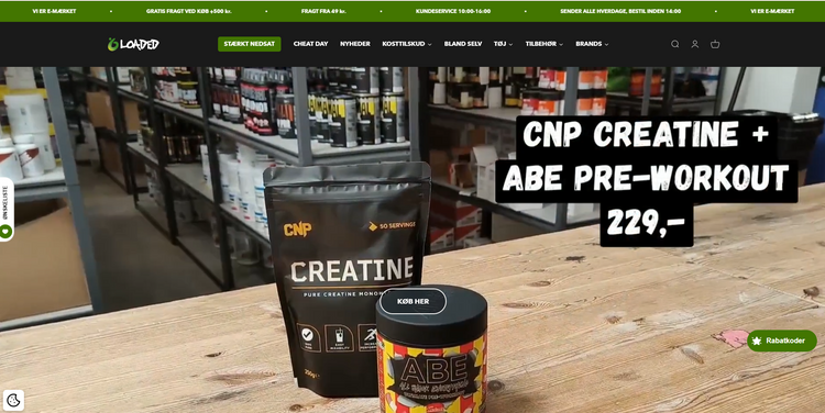 LoadedShop (Denmark) Screen