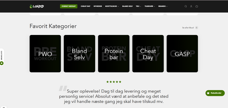 LoadedShop (Denmark) Screen